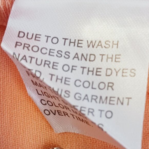 Mudd Pie, S, Tangerine "Jean Jacket Look" Cropped Cotton Jacket Lt. Wt., Casual - Picture 14 of 14